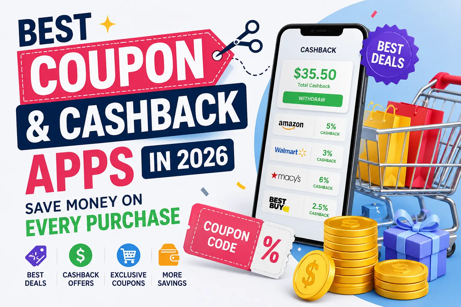 Best Coupon and Cashback Apps in 2026: Save Money on Every Purchase